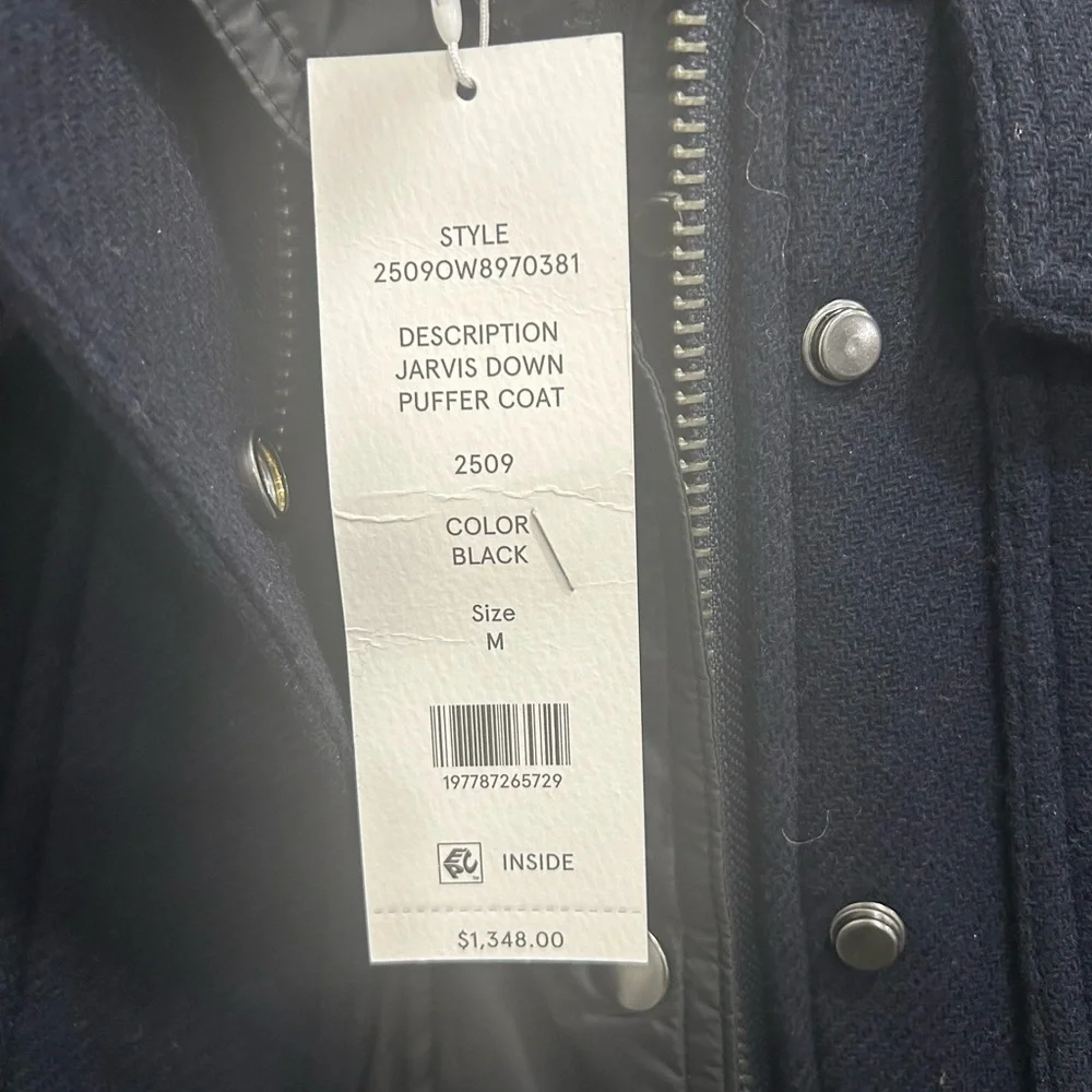 Veronica Beard Navy and Black Puffer Jacket - Picture 9 of 12